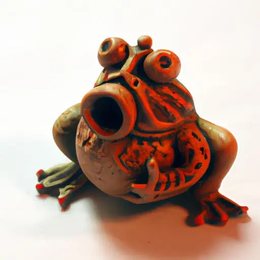 Babylonian style frog figurine