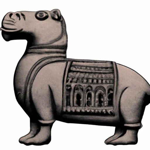 Ancient Egypt style hippo