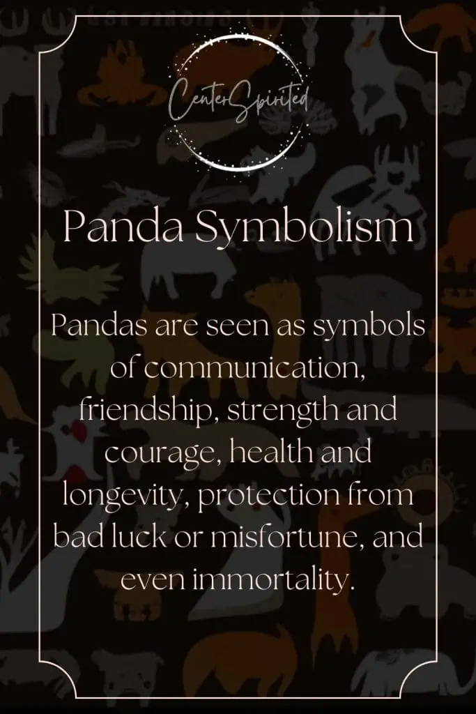 what does it mean when you see a panda