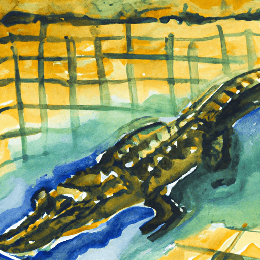 alligator in a pool