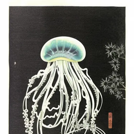 ancient japanese style jellyfish