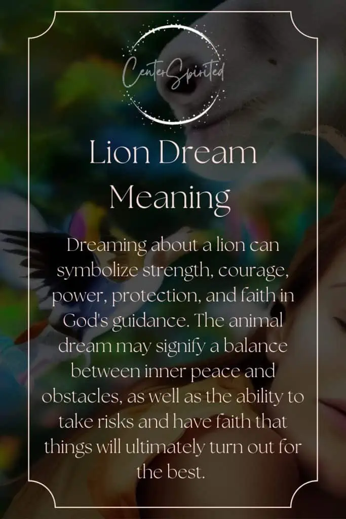 Lion Dream Meaning - Interpretation and Dream Symbolism