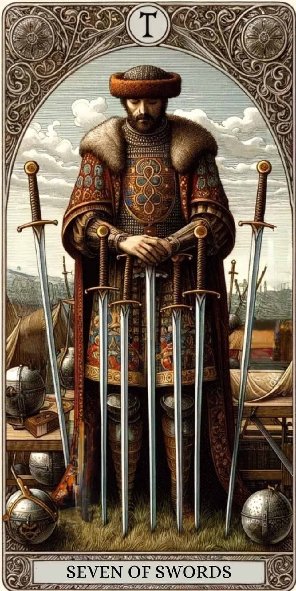 Seven of Swords Tarot Card Meaning