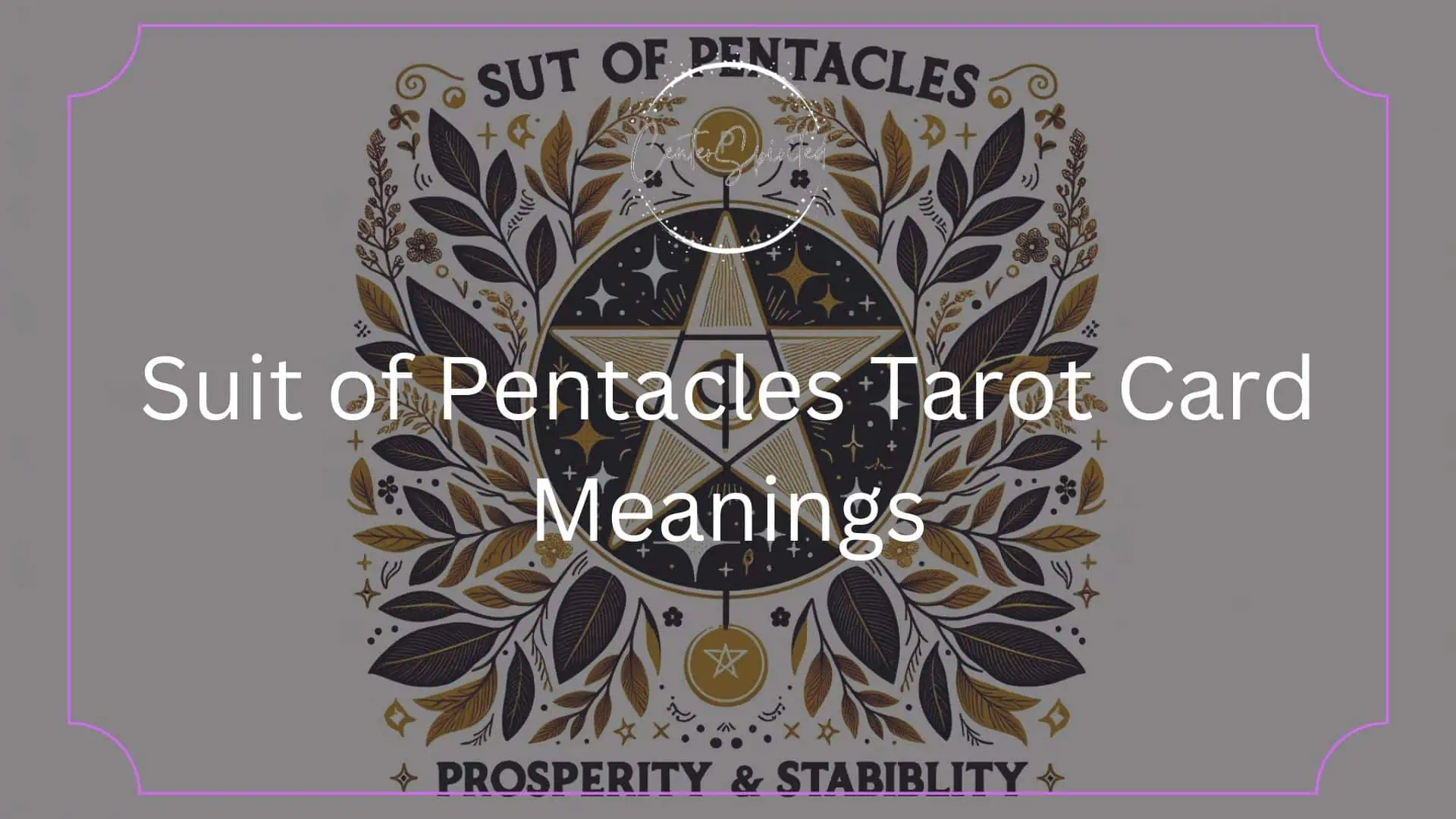 Suit Of Pentacles Tarot Card Meanings