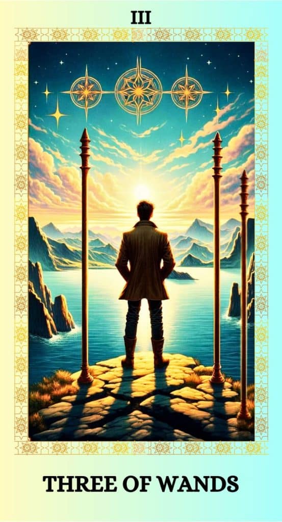 Three of Wands Tarot Card Meaning Expansion & Outlook