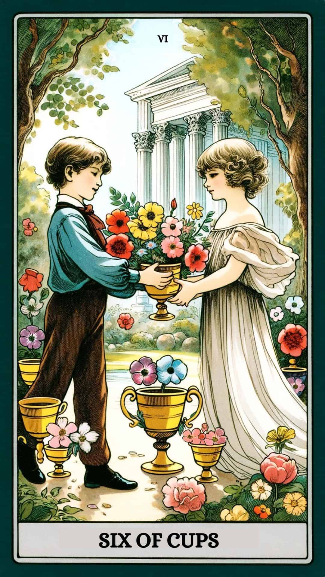 The Six of Cups Tarot Card Meaning - Innocence Revisited