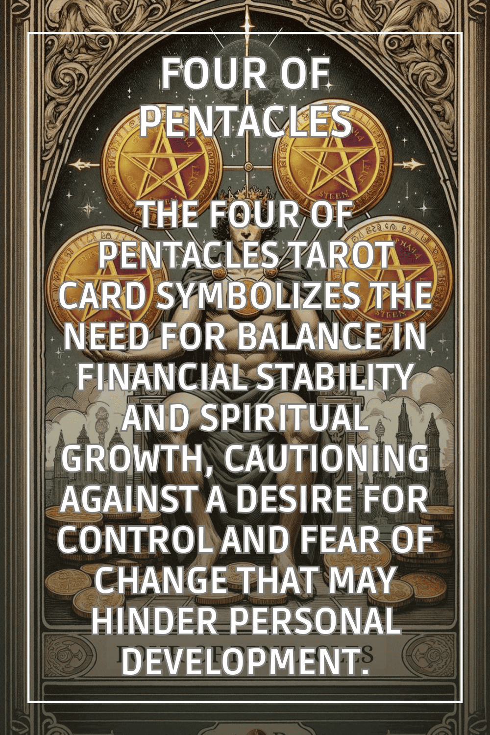 Four of Pentacles Tarot Card Meaning - Holding On Tightly