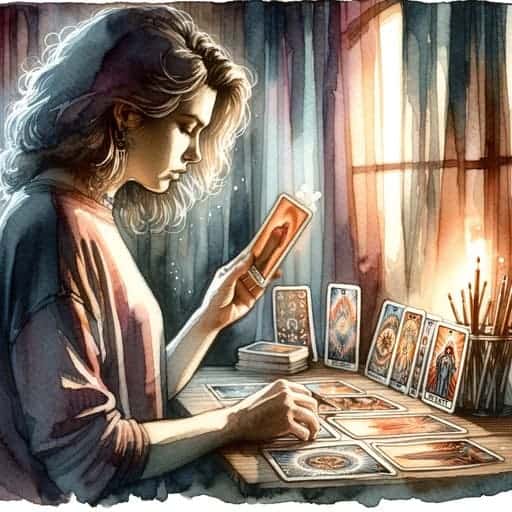 person drawing the death card in tarot