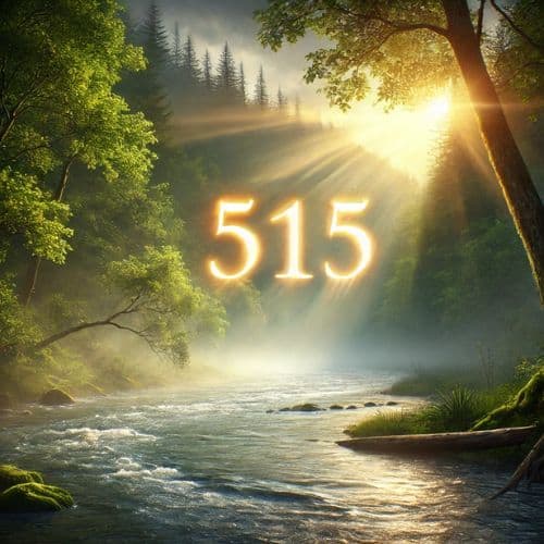 calm river flowing through a lush green forest at dawn