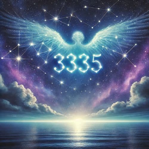 night sky with the angel number 3335